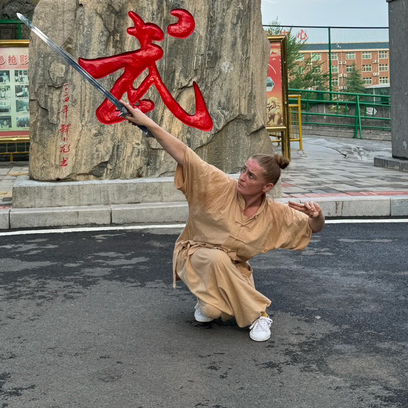 Study Wushu in China Shaolin Wushu Jian Training in China