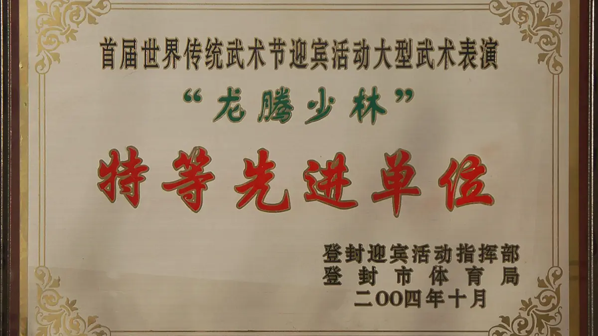 Outstanding Organisation (Special Grade) - Dragon Soars at Shaolin